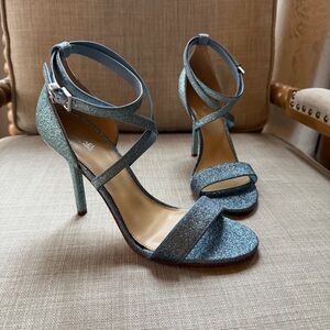 Michael Kors Astrid Blue Glitter Women's Heels Size 10